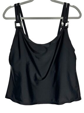KRISTA Black Swim Tankini Top Plus Size 2X Resortwear Swimwear